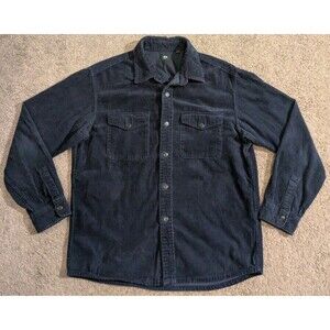 Uniqlo Corduroy Shirt Button Up Work Chore Shirt Overshirt Cotton Men's Med